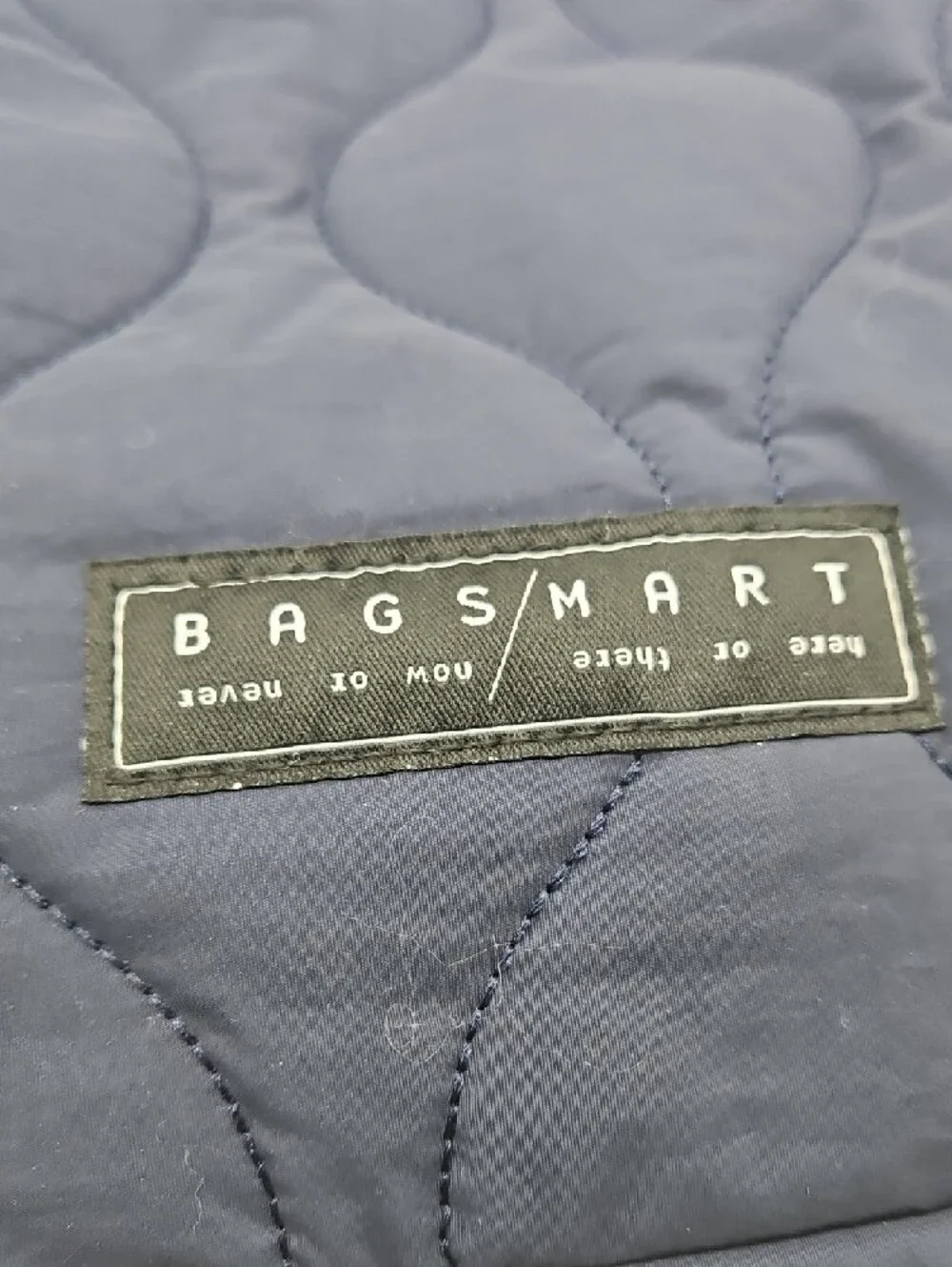 BAGSMART Men's Navy Quilted Backpack Tote